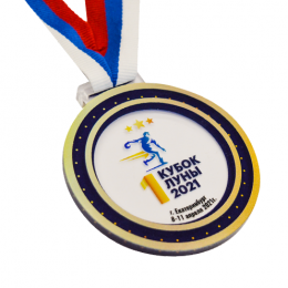 Медаль из акрила с пластиком 2-слойная с УФ-печатью