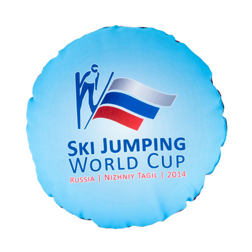 Подушка круглая из габардина с полной запечаткой