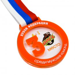 Медаль из акрила 2-слойная с УФ-печатью
