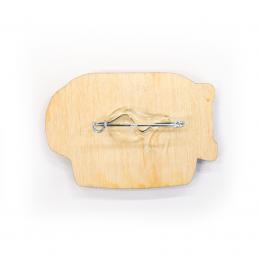 Значок деревянный