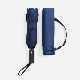 Зонт обратного сложения twoGether с двойным куполом, темно-синий