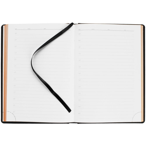 Ежедневник Mobile на заказ, недатированный, черно-оранжевый