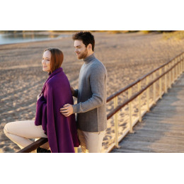 Флисовый плед Warm&Peace, зеленый