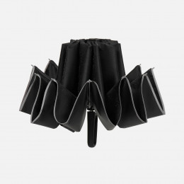 Зонт обратного сложения с ручкой-карабином Foldberry, черный