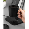 Кружка с подогревом и беспроводной зарядкой dualBase plus, черная