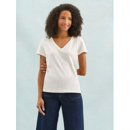 Футболка женская Regent Women с V-образным вырезом, белая
