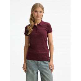 Рубашка поло женская Brandy Women, бордовая с белым