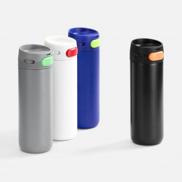 Термостакан X1 с цветной кнопкой, синий с желтым