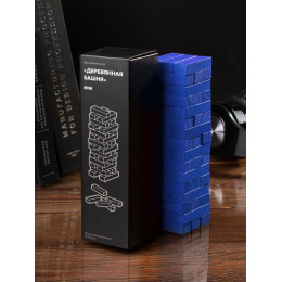 Игра «Деревянная башня мини», синяя