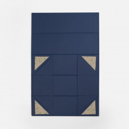 Коробка складная под бутылку Color Jacket Fold, темно-синяя