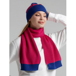 Шарф Snappy, фуксия с синим