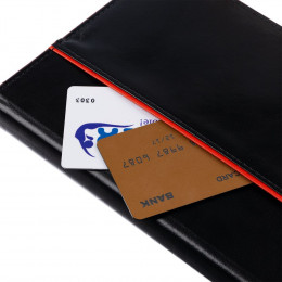 Ежедневник Alanis, недатированный, черный с красным