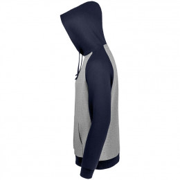 Толстовка унисекс Seattle, серый меланж с темно-синим