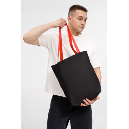 Шопер B5, черный с красными ручками