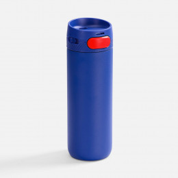 Термостакан X1 с цветной кнопкой, синий с красным