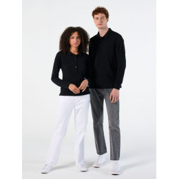 Рубашка поло мужская с длинным рукавом Winter II 210 темно-зеленая