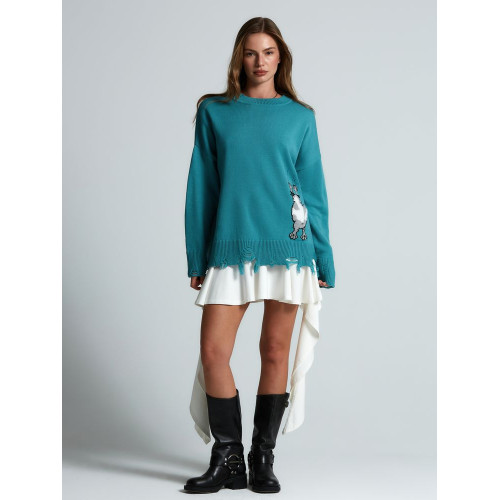 Свитер оверсайз Tricksy Net Grunge на заказ, акрил