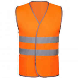 Сигнальный жилет СО-1 ТР, оранжевый флуоресцентный