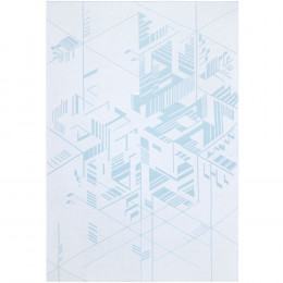 Плед Winterflake, бело-голубой с люрексом