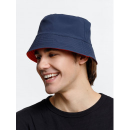 Панама Nylon двусторонняя, темно-синяя с красным