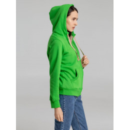 Толстовка унисекс на молнии Sherpa 280, ярко-зеленая