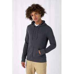 Толстовка на молнии с капюшоном унисекс BNC Inspire (Organic), розовая