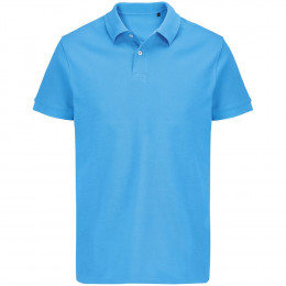 Рубашка поло унисекс Pacific, ярко-бирюзовая