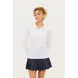 Рубашка поло женская с длинным рукавом Perfect LSL Women, черный меланж