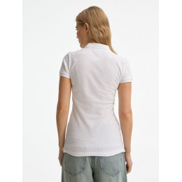 Рубашка поло женская Brandy Women, белая с темно-синим