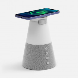 Bluetooth-колонка с беспроводной зарядкой и подсветкой Cone Sonance, серая