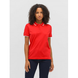 Рубашка поло унисекс Palermo, белая с темно-синим