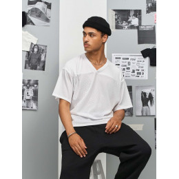 Футболка унисекс Nino с V-образным вырезом, черная