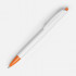 Ручка шариковая Tick, белая с оранжевым
