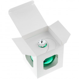 Елочный шар Finery Gloss, 8 см, глянцевый зеленый