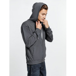 Толстовка на молнии с капюшоном Siverga, темно-серая (графит)