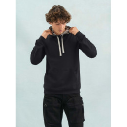 Худи унисекс Cameron, черный меланж с черным