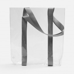 Шопер Clear Fest, ver.2, прозрачный с серыми ручками