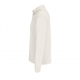 Рубашка поло оверсайз с длинным рукавом Heritage, молочная