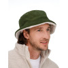 Панама Bucket двусторонняя утепленная, хаки с бежевым