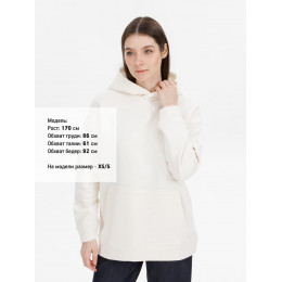 Худи оверсайз унисекс Snuggie, молочно-белое