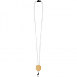 Шнурок для бейджа Tube Wood, белый