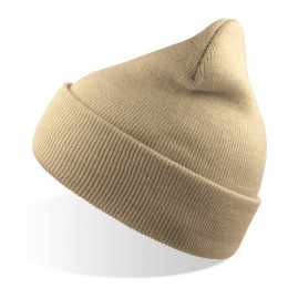 Шапка вязаная  двойная Wind-S, бежевый, 100% переработанный полиэстер