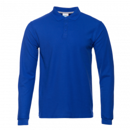 Рубашка поло мужская STAN длинный рукав хлопок/полиэстер 185, 104S