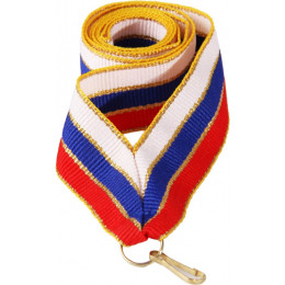 Лента (шир.22 мм)  V2-W/BL/RD-GOLD